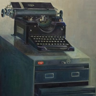 La máquina de escribir. Maribel Porcel. 73x51 cm